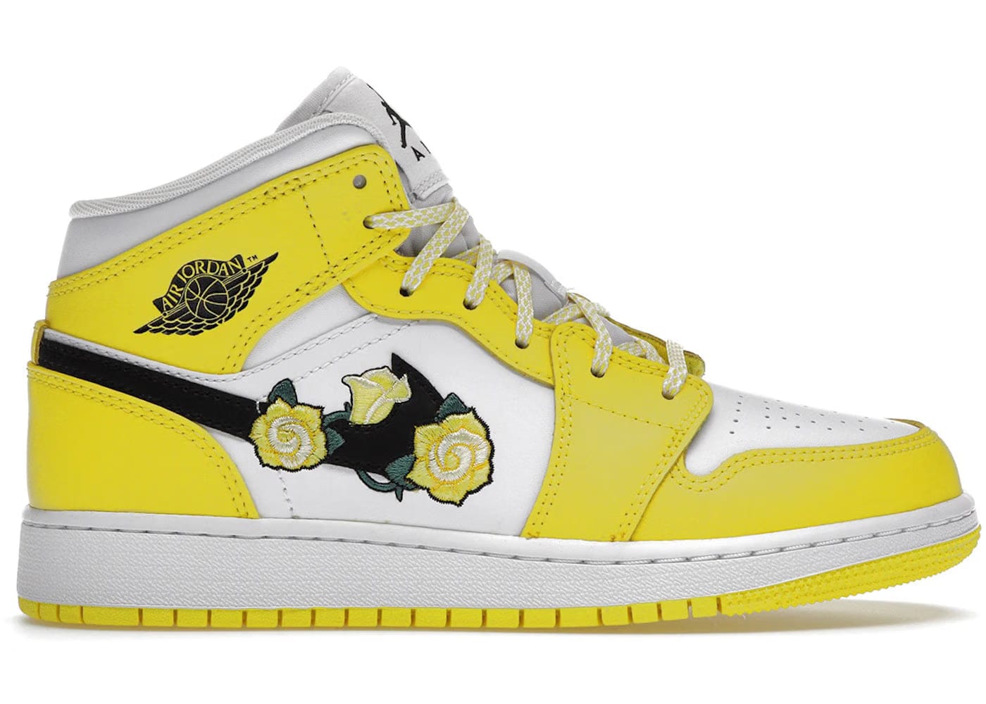 Jordan 1 Mid Dynamic Yellow Floral Gs