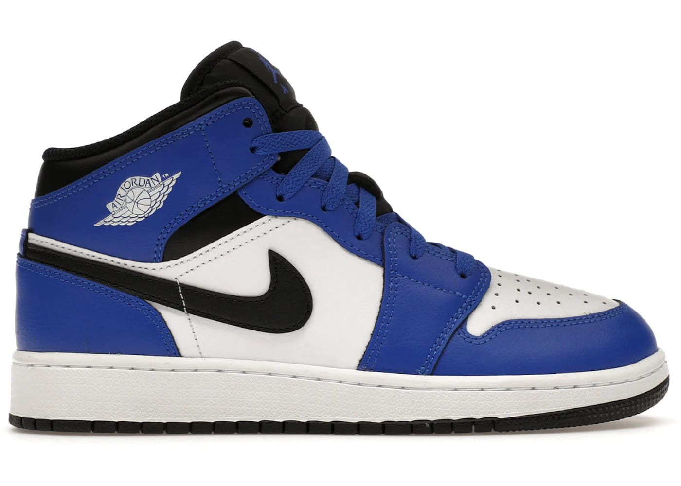 Jordan 1 Mid Game Royal White Black Gs