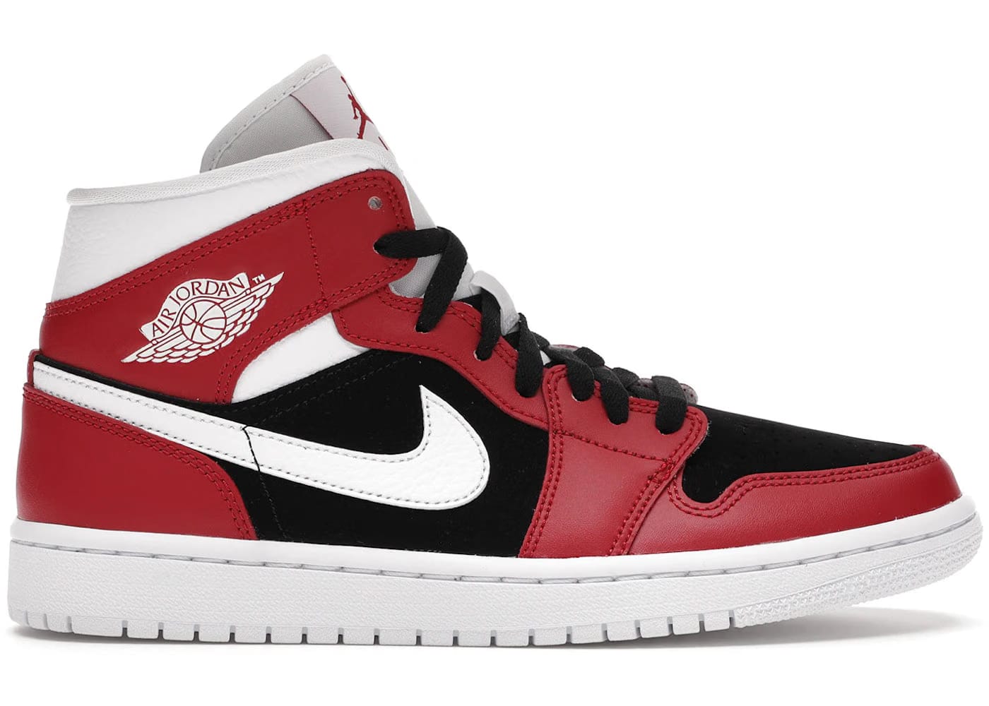Jordan 1 Mid Gym Red Black Womens