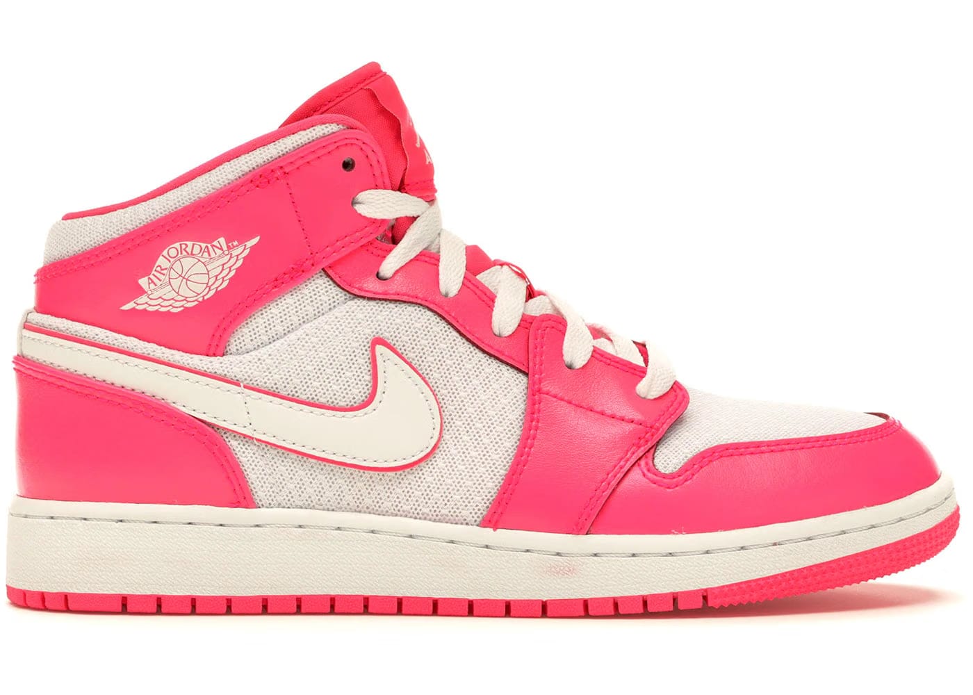 Jordan 1 Mid Hyper Pink White Gs