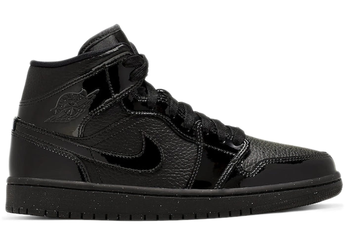 Jordan 1 Mid Patent Triple Black Womens
