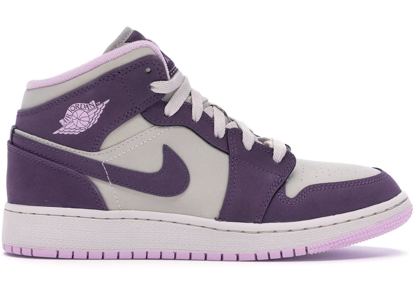 Jordan 1 Mid Pro Purple Desert Sand Gs