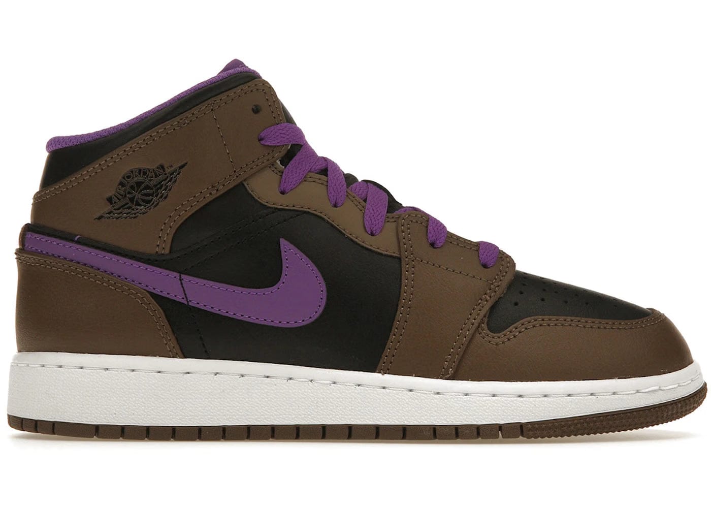 Jordan 1 Mid Purple Mocha Gs