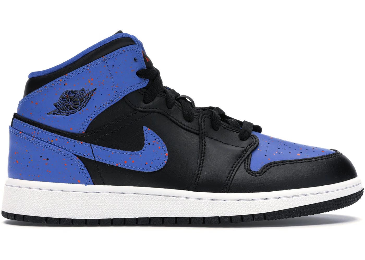 Jordan 1 Mid Royal Paint Splatter Gs
