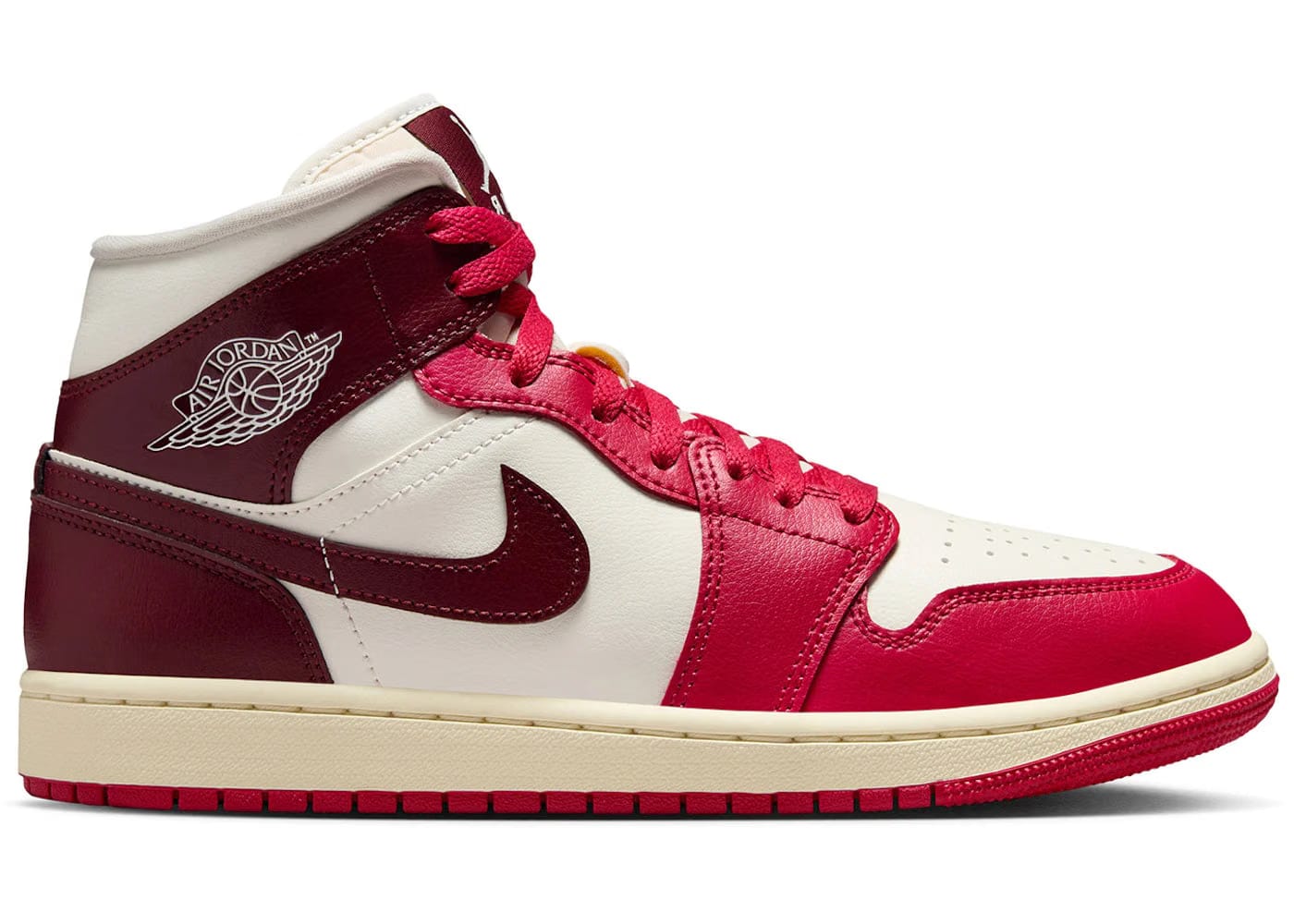 Jordan 1 Mid Sail Mystic Hibiscus Womens