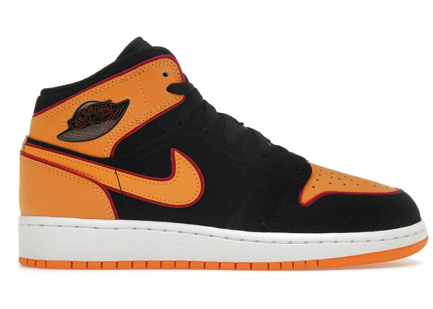 Jordan 1 Mid Se Black Vivid Orange Gs