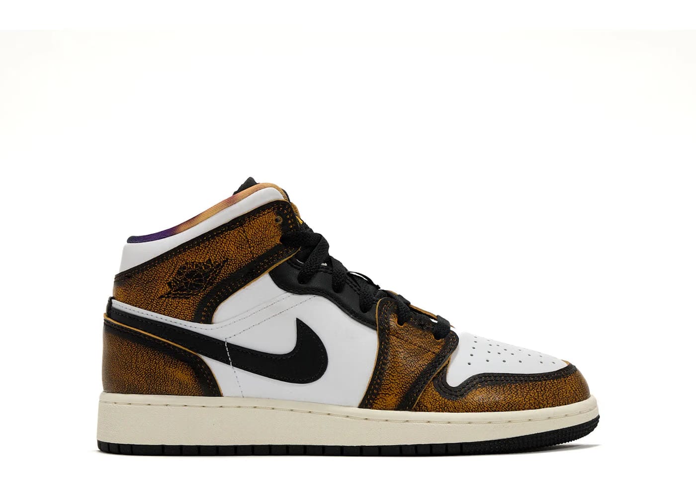 Jordan 1 Mid Se Orange Wear Away Gs