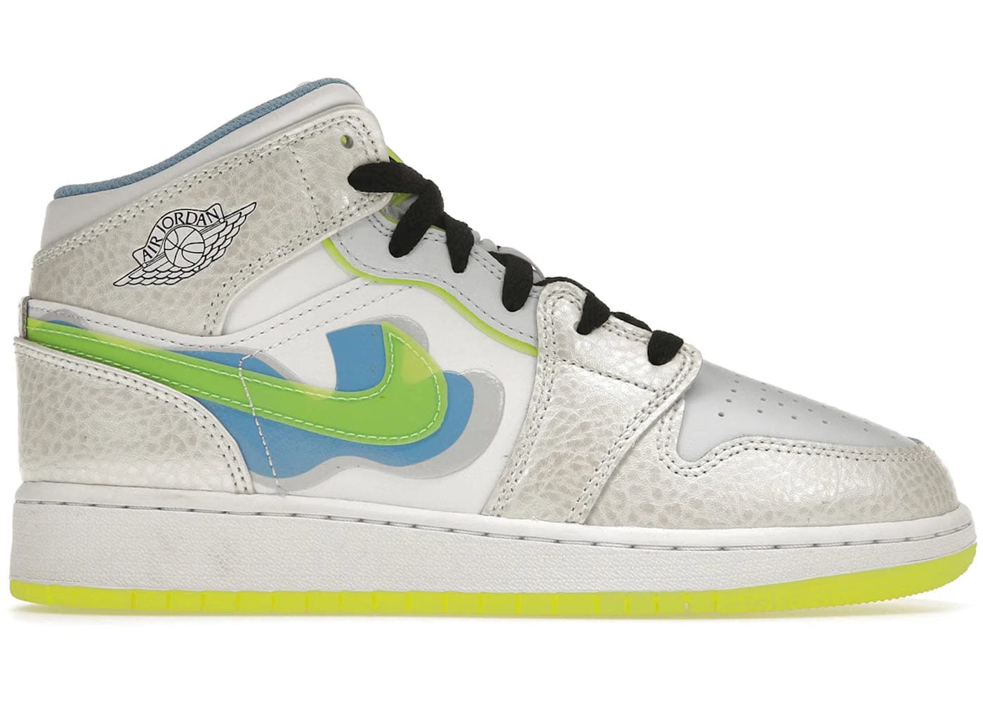 Jordan 1 Mid Se Warped Swoosh Gs