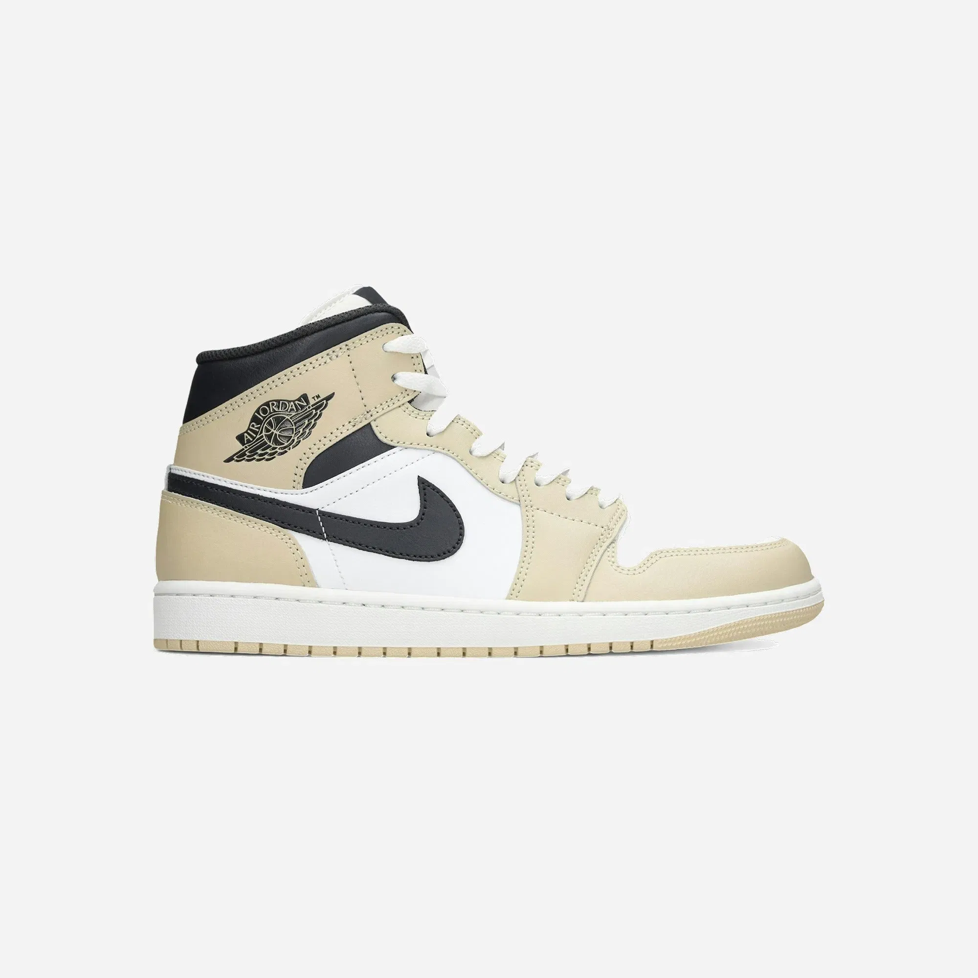 Jordan 1 Mid Summit White Off Noir Rattan
