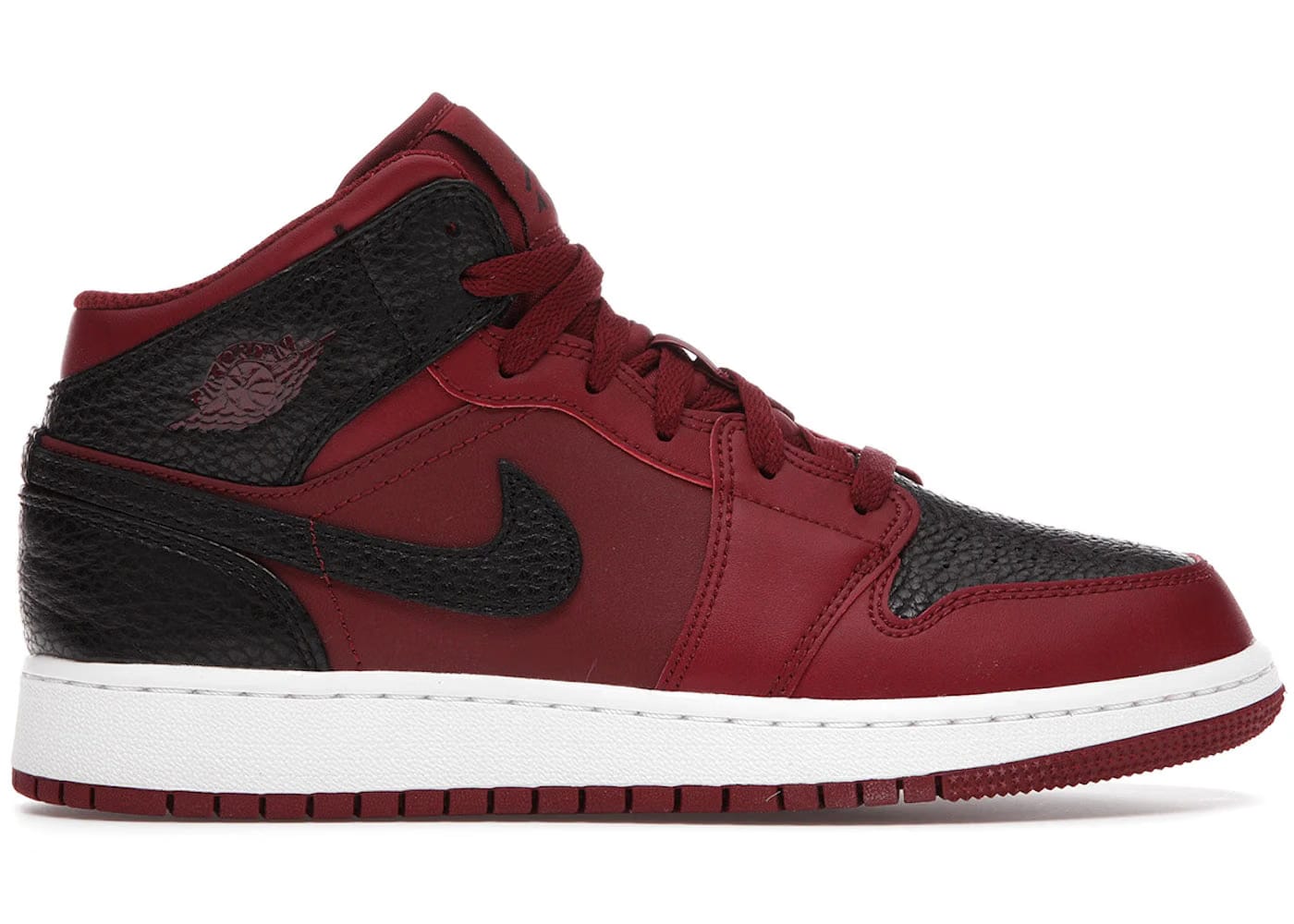Jordan 1 Mid Team Red Black White Gs