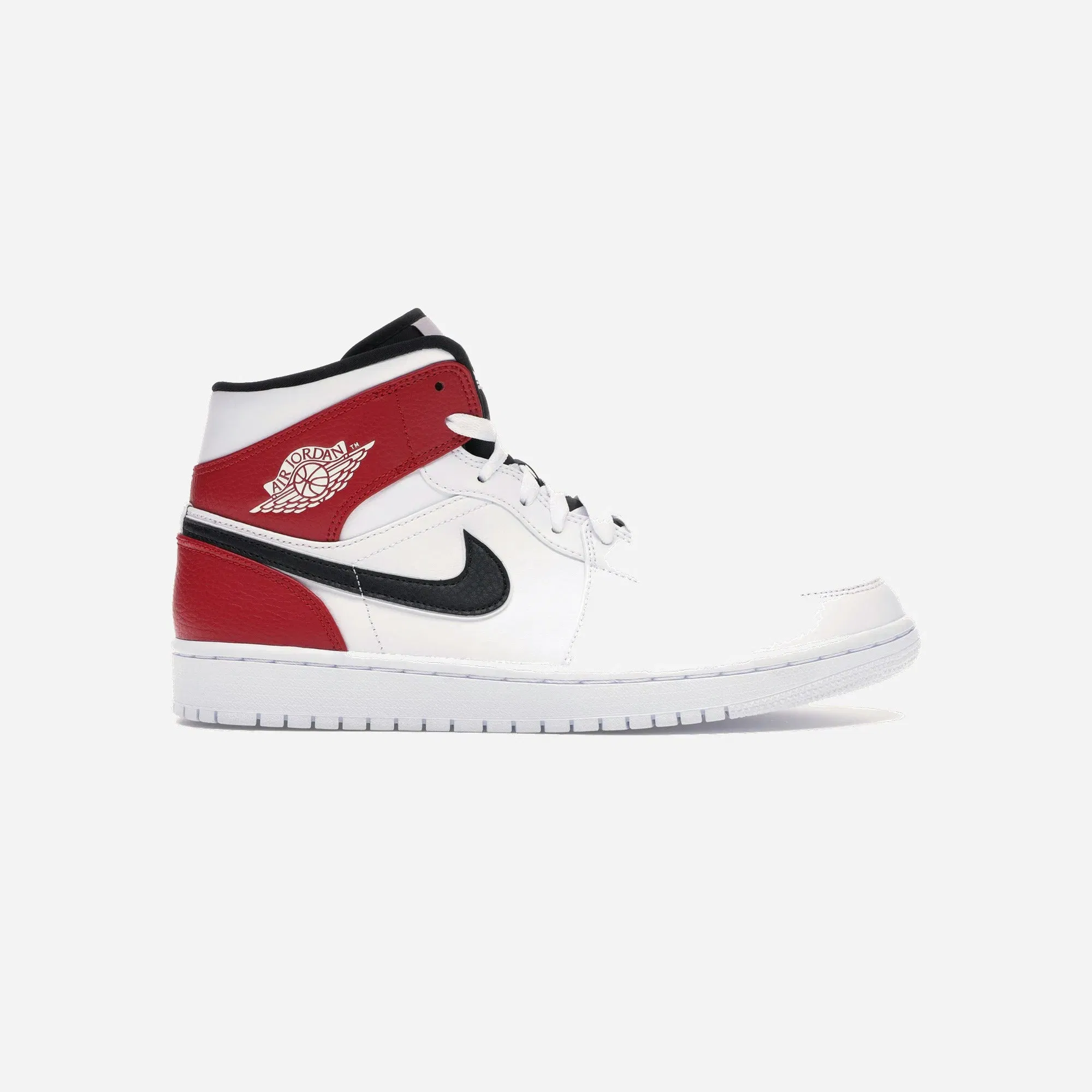 Jordan 1 Mid White Black Gym Red