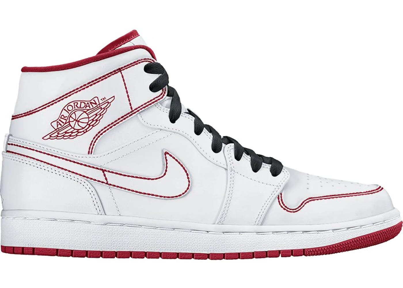 Jordan 1 Mid White Gym Red Gs