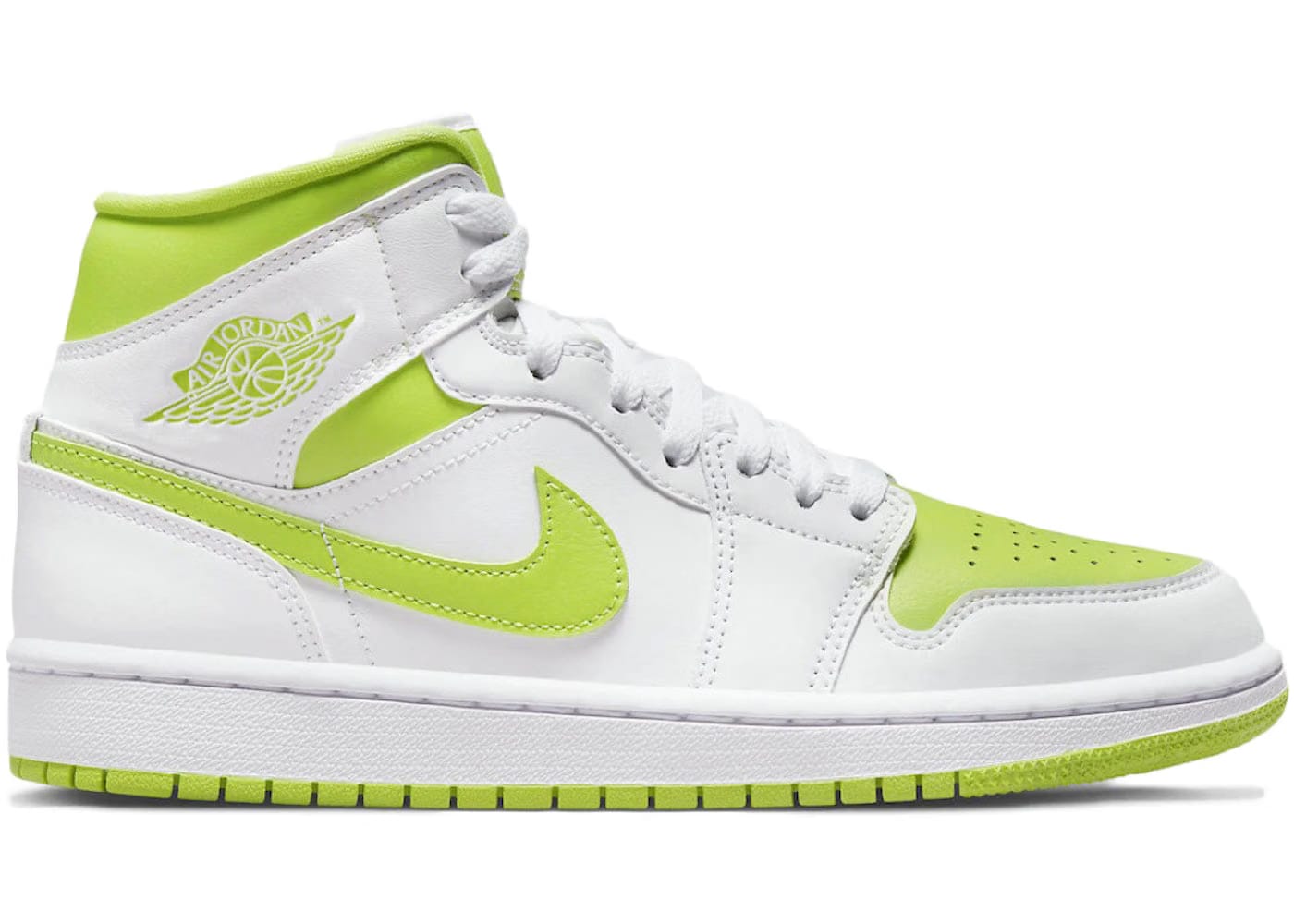 Jordan 1 Mid White Lime Womens