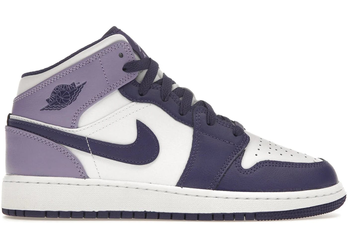 Jordan 1 Mid White Sky J Purple Gs