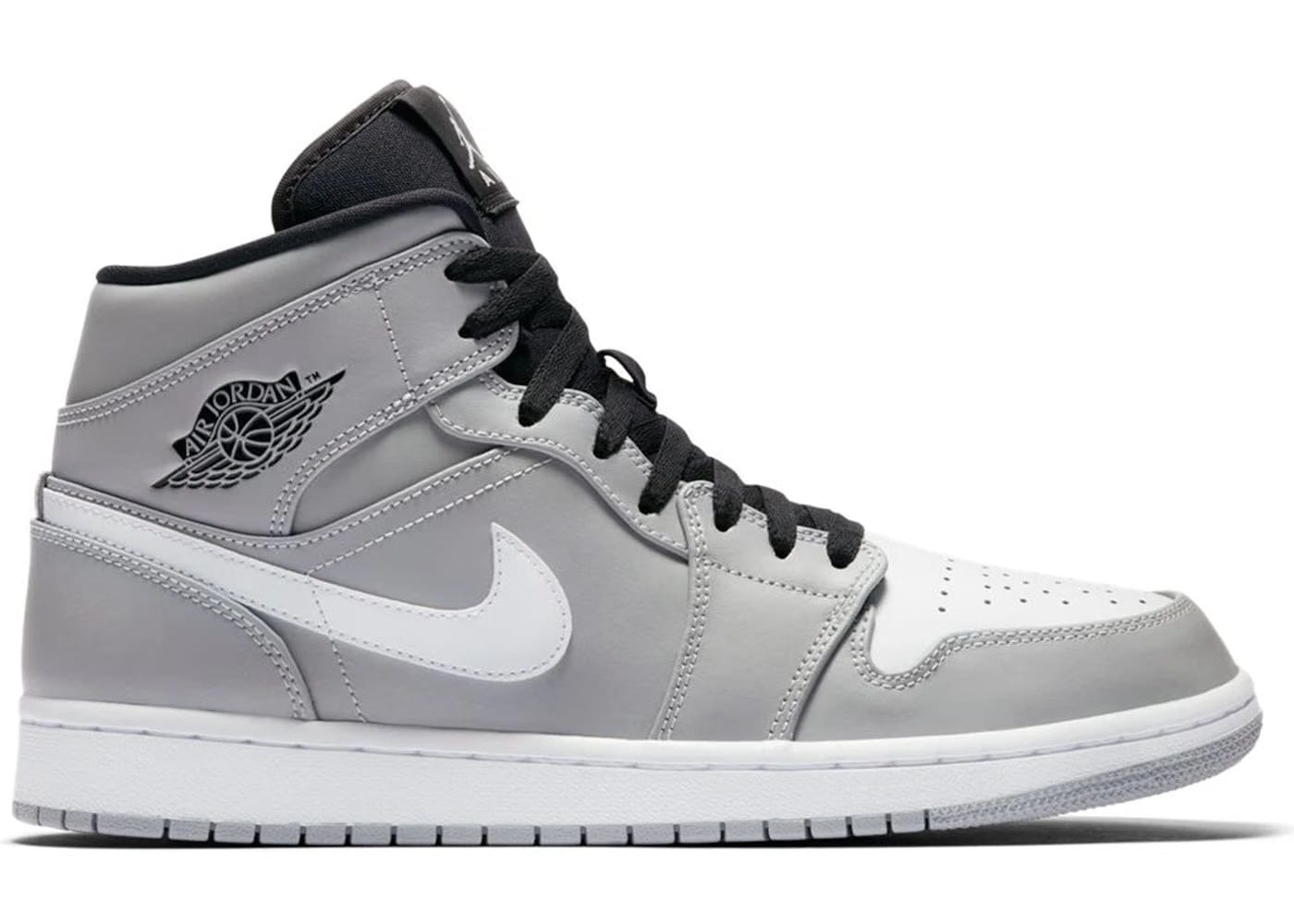 Jordan 1 Mid Wolf Grey Black White