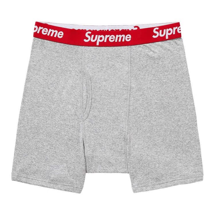 Supreme x Hanes Boxer Briefs (2 Pack) Heather Grey