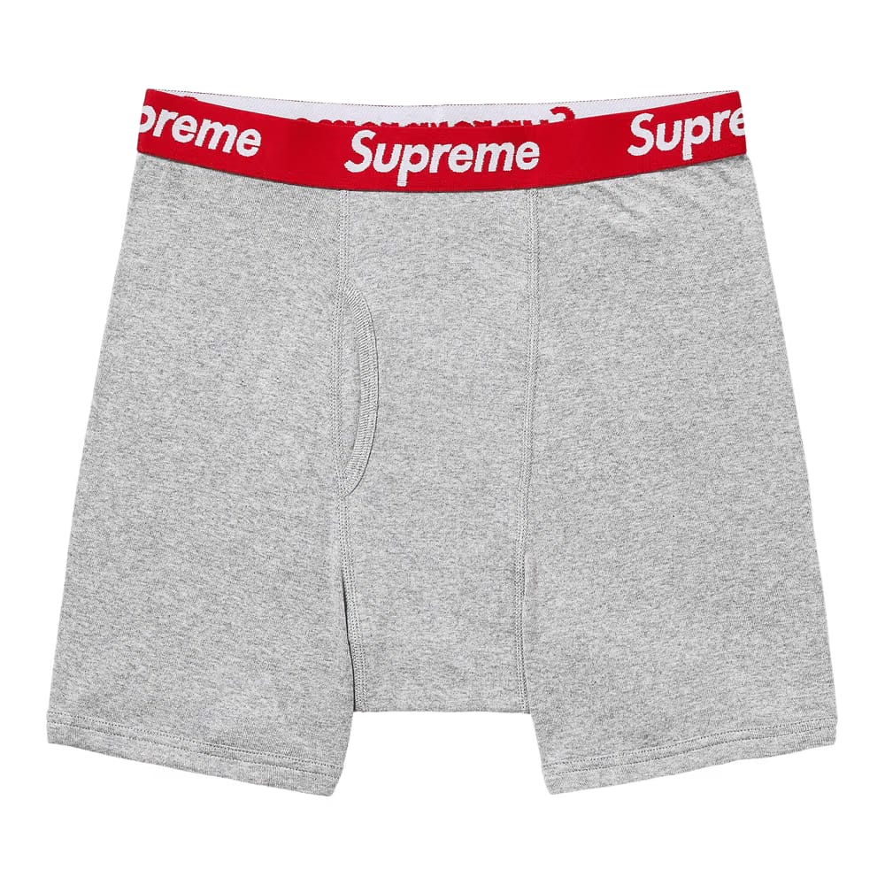 Supreme x Hanes Boxer Briefs (2 Pack) Heather Grey