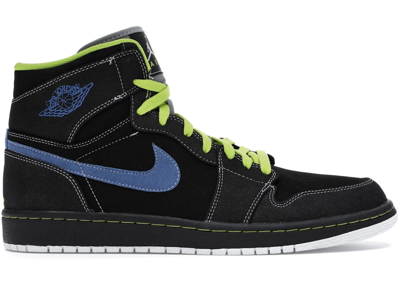 Jordan 1 Retro High Black Cyber Blue Sapphire
