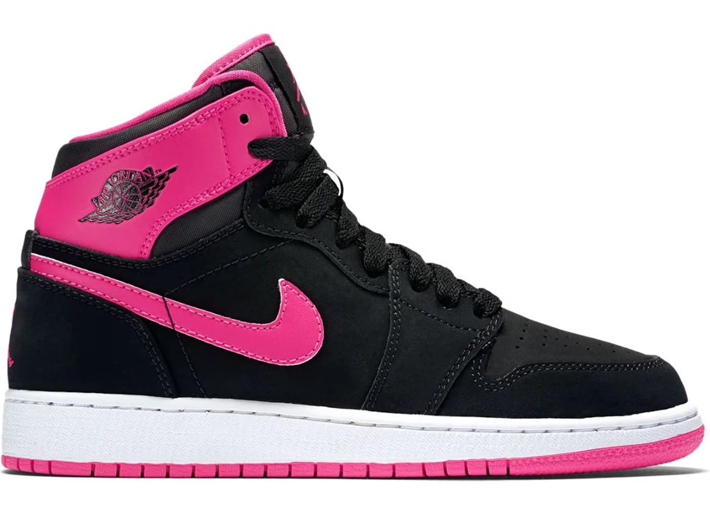 Jordan 1 Retro High Black Vivid Pink Gs