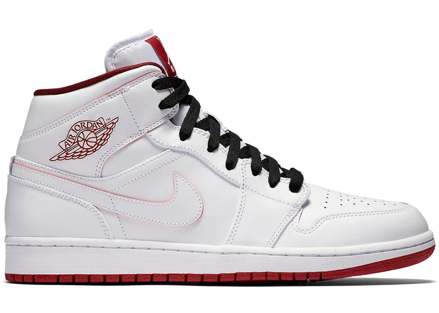 Jordan 1 Retro Mid White Gym Red Black
