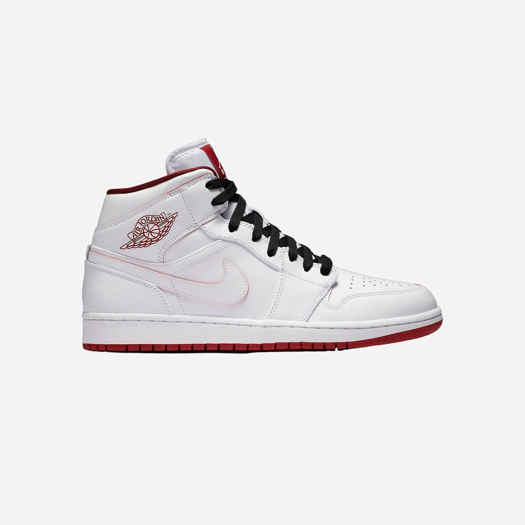 Jordan 1 Retro Mid White Gym Red Black