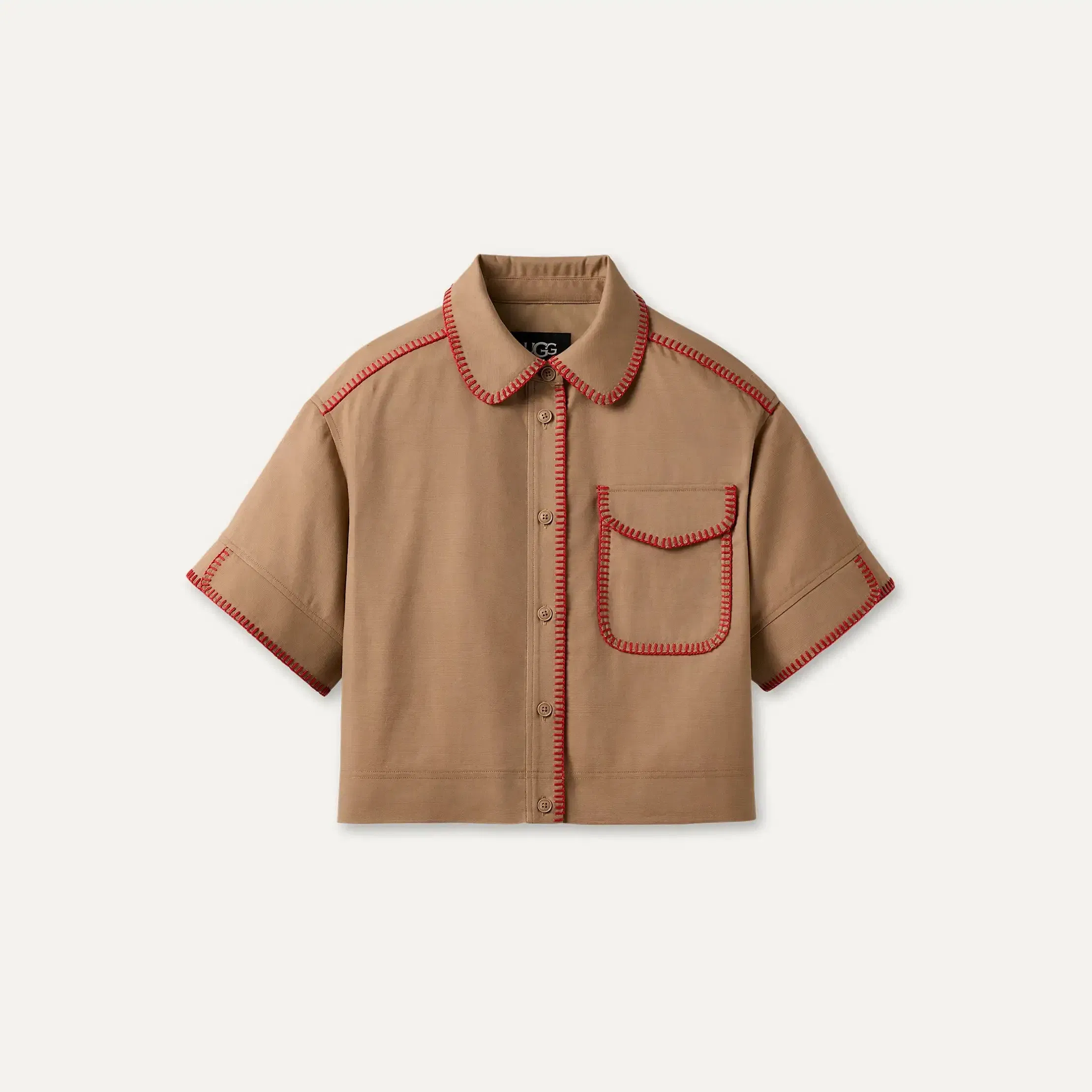 Ugg Nathalia Ss Button Up Top Sand