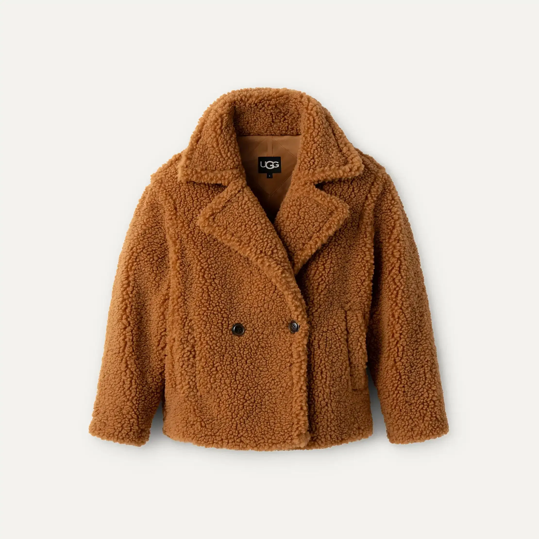 Ugg Gertrude Short Teddy Coat Chestnut