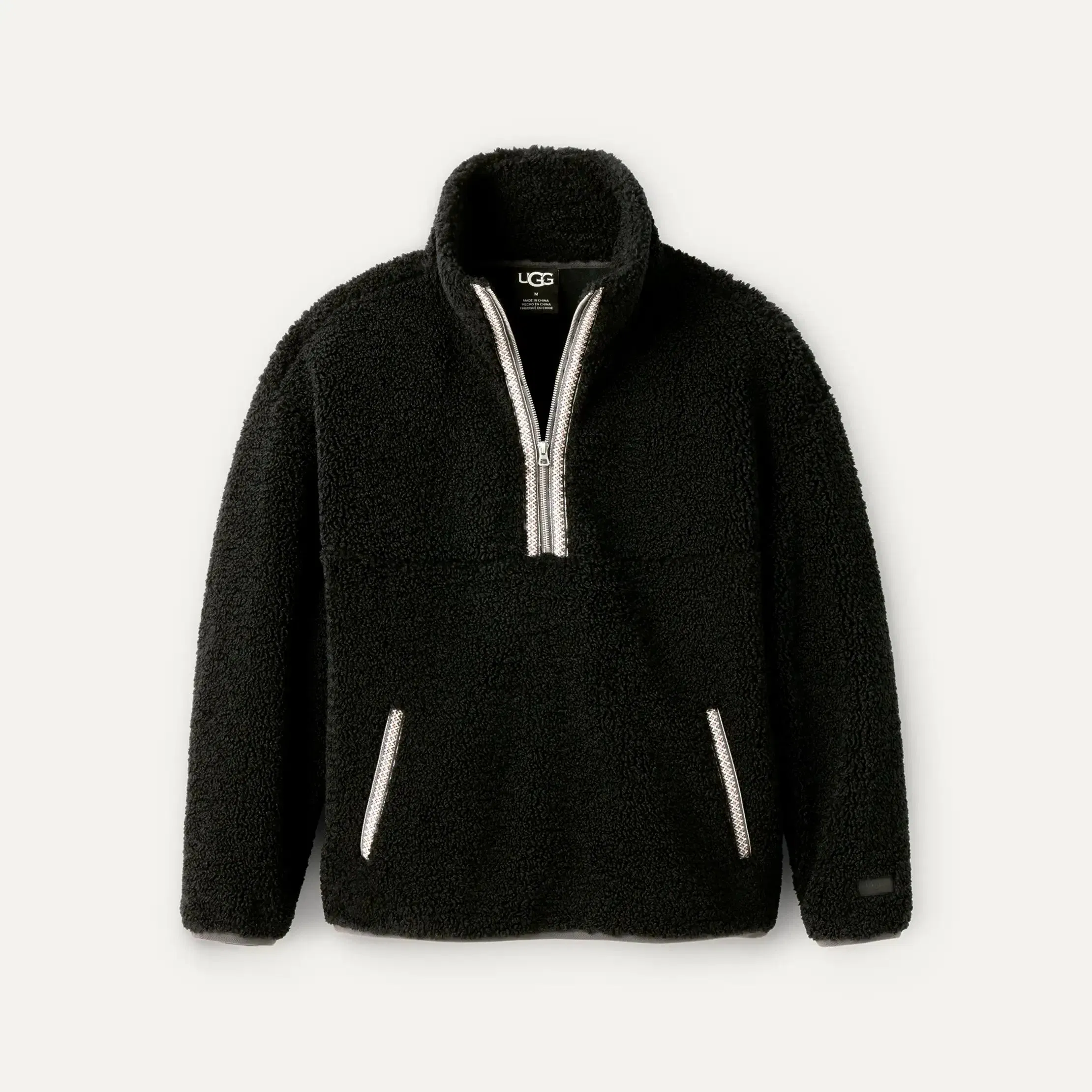 Ugg Uggbraid Half Zip Black