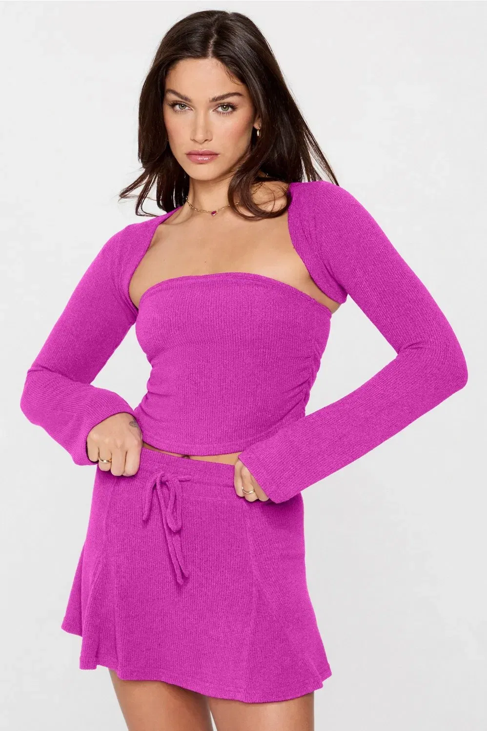 Fabletics Breezy Knit Bell Sleeve Shrug