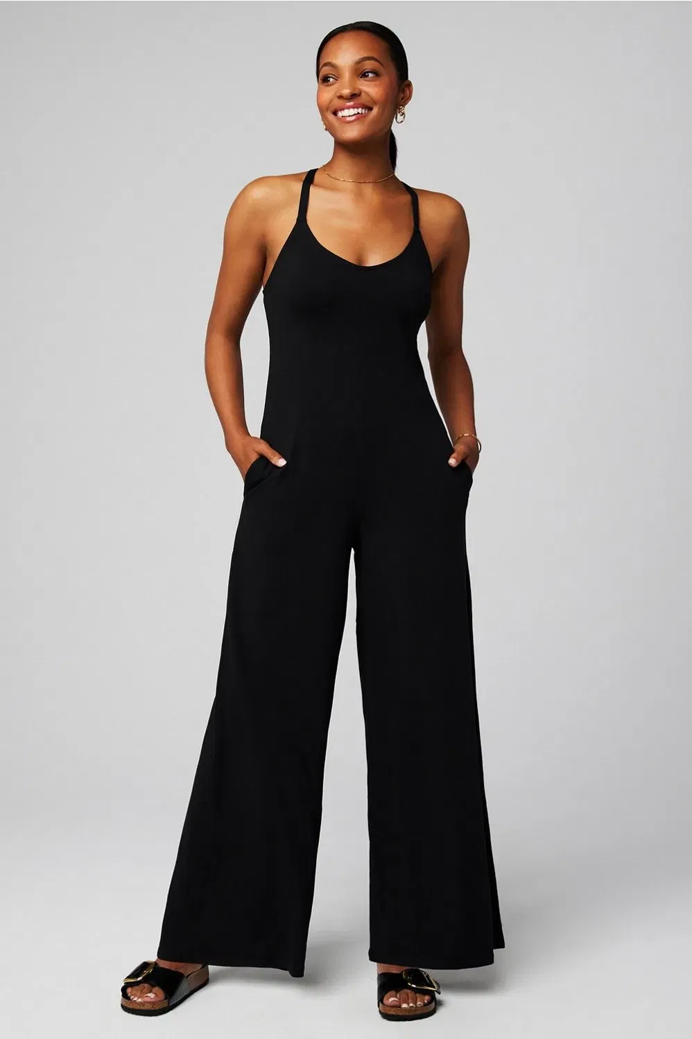 Fabletics Cloud Jersey Wide Leg Onesie