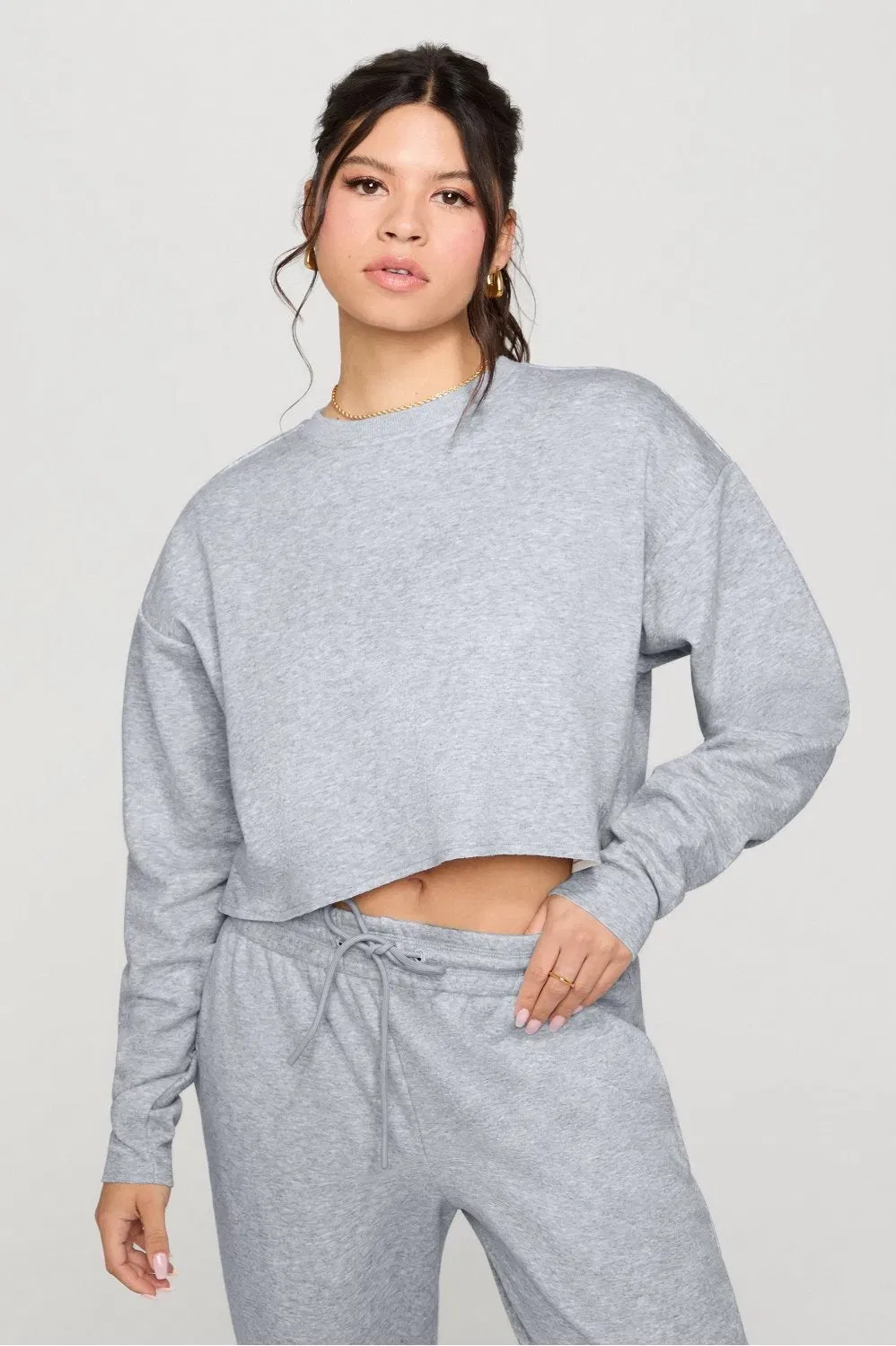 Fabletics Cozy Fleece Everyday Cropped Crew