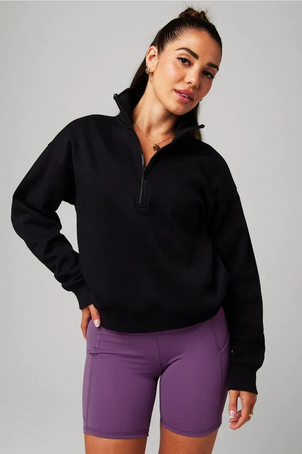 Fabletics Cozy Fleece Half Zip Sweatshirt