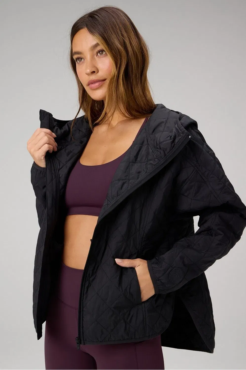 Fabletics Daydreamer+ Hooded Quilted Jacket