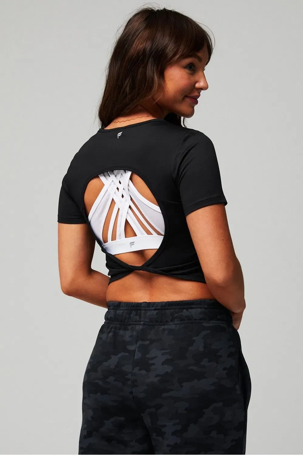 Fabletics Dry - Flex Open Back Twist Short - Sleeve T-Shirt