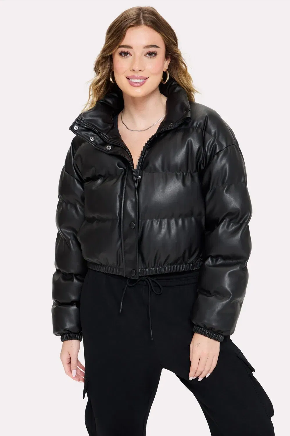 Fabletics Leatherette Bomber Jacket