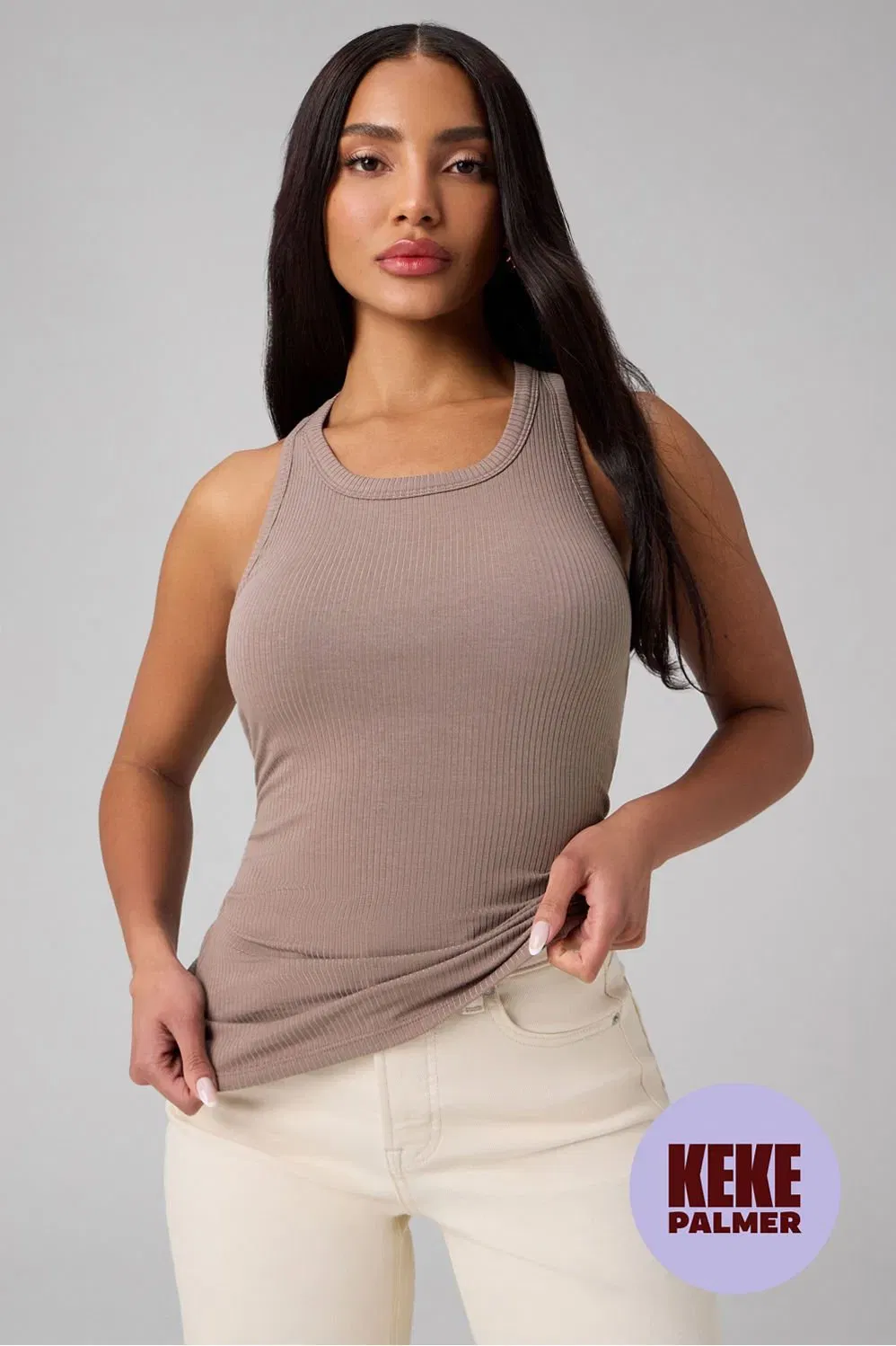 Fabletics Modal Rib High Neck Built - In Bra Tank