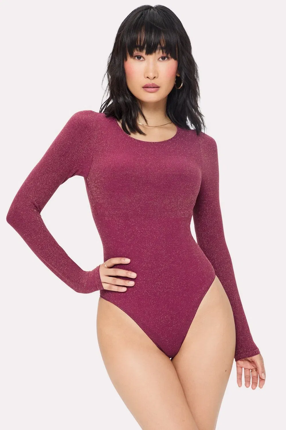 Fabletics Nearly Naked Luxe Shapewear Long Sleeve Bodysuit