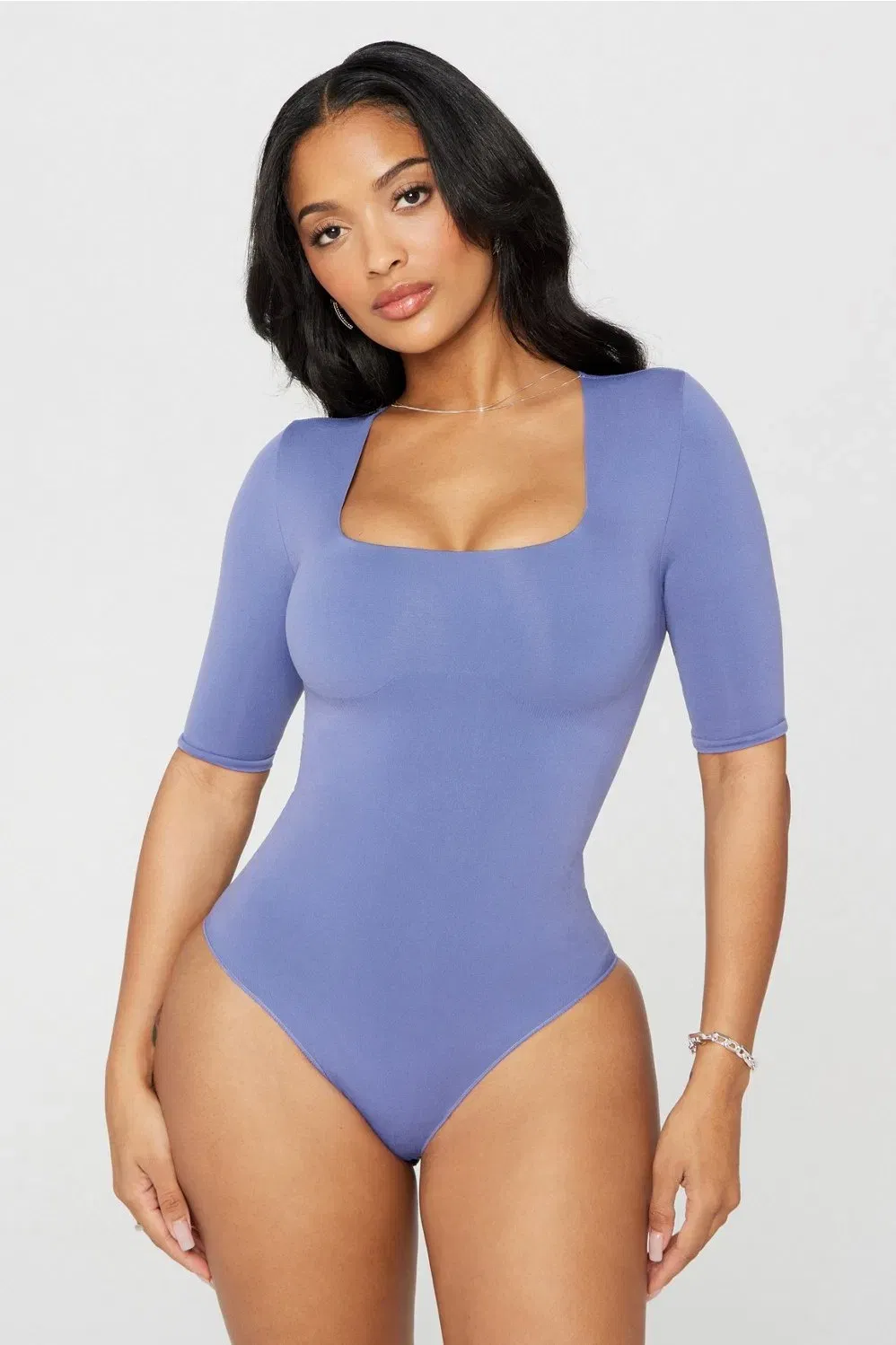 Fabletics Nearly Naked Shapewear 3/4 Sleeve Bodysuit