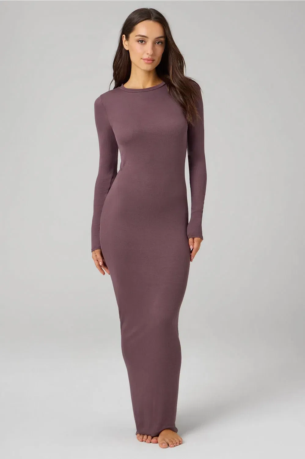 Fabletics Soft Rib Long Sleeve Maxi Dress