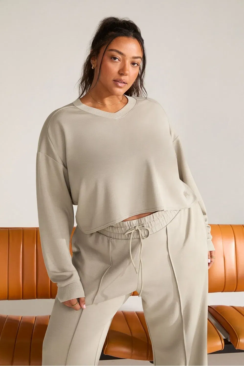 Fabletics So Sleek Modal Cropped Sweatshirt