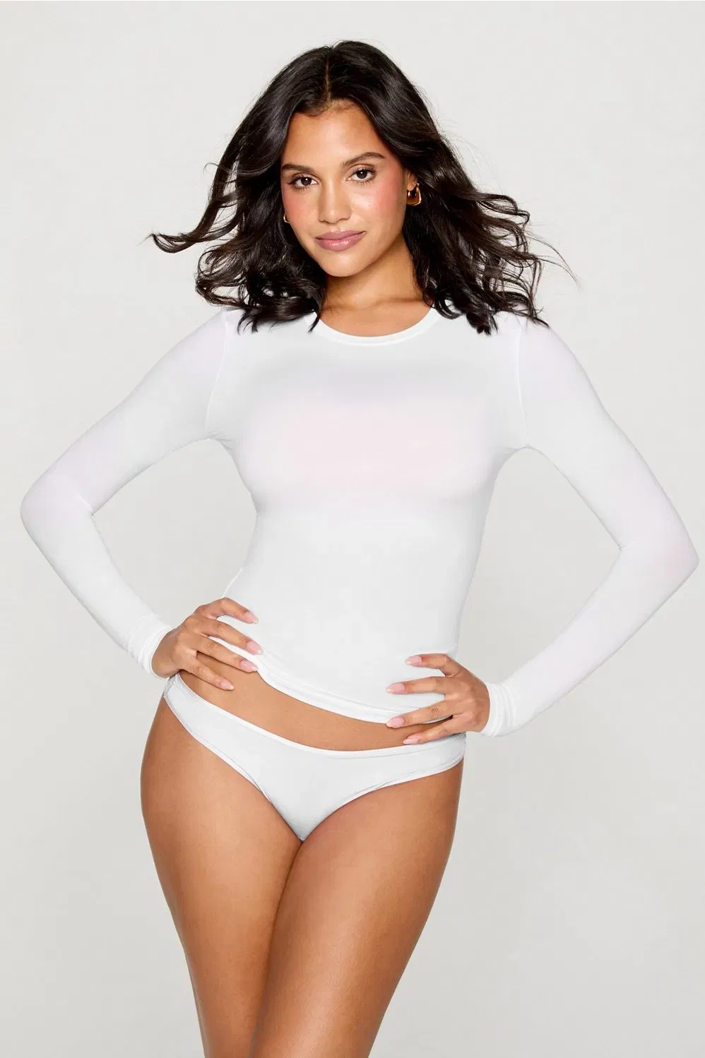 Fabletics Stretchy Fit Crew Long Sleeve T-Shirt
