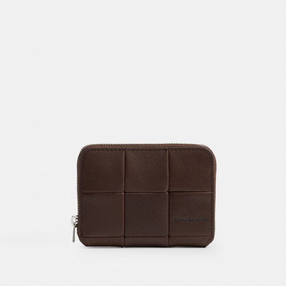 Coach Zip Around Wallet In Checkerboard Upcrafted Leather Maple 1