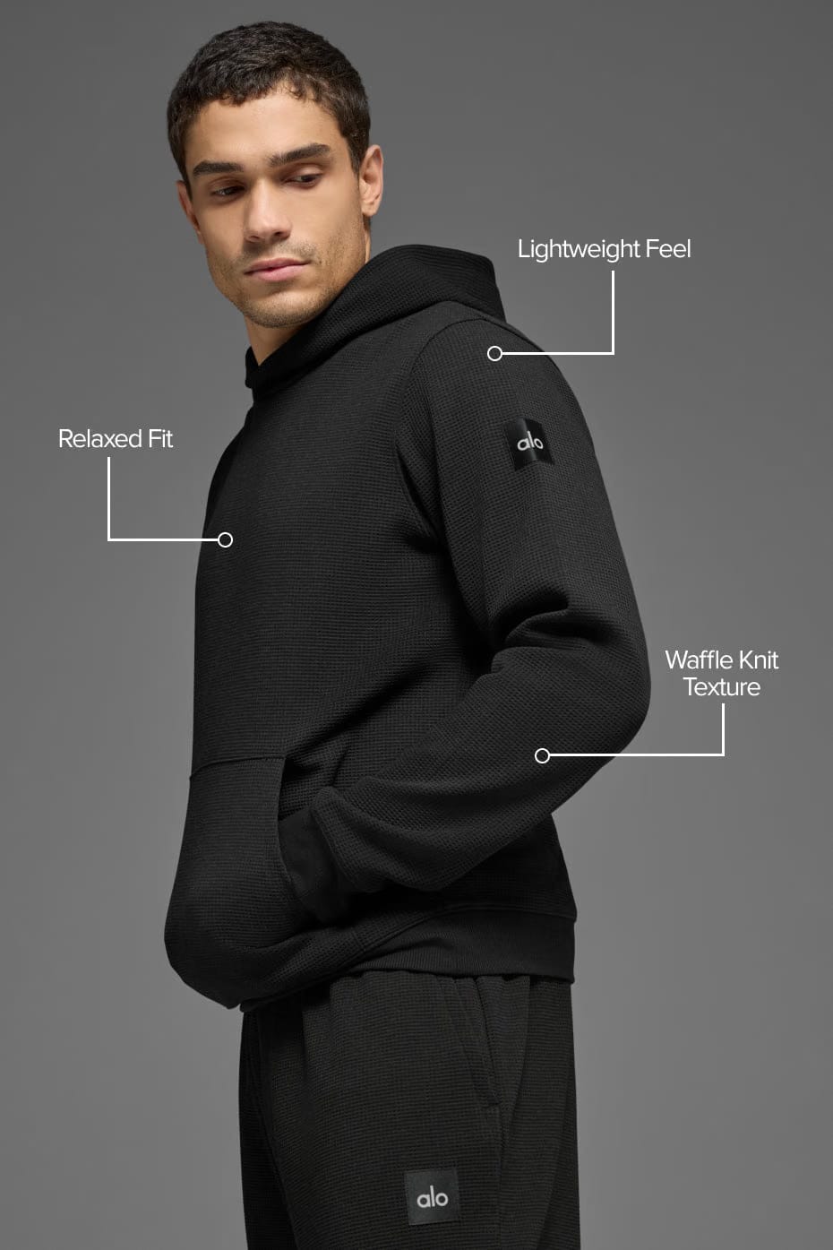 ALO Yoga Waffle Lounge Hoodie