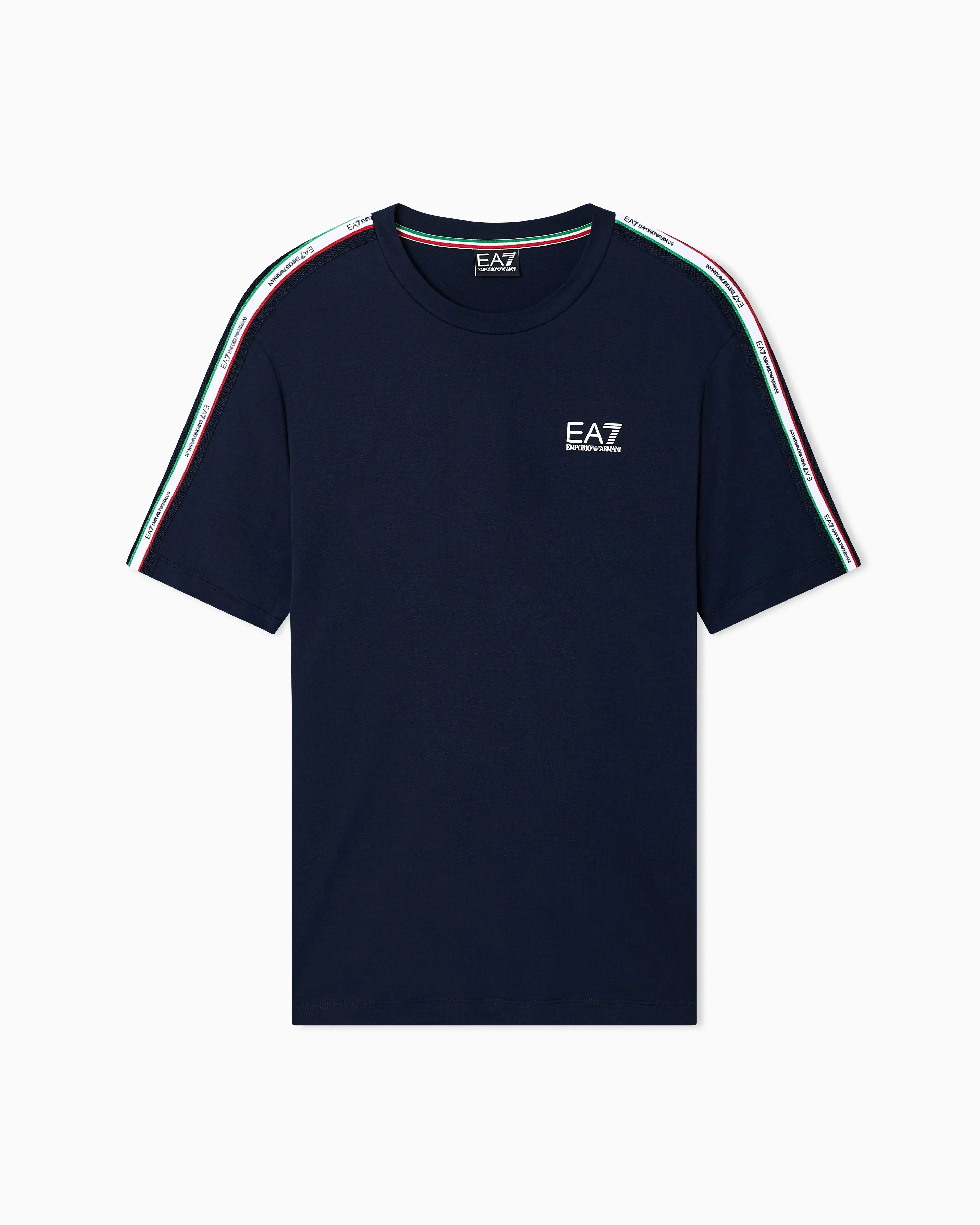 EA7 Italian Spirit cotton - jersey crew - neck T - shirt