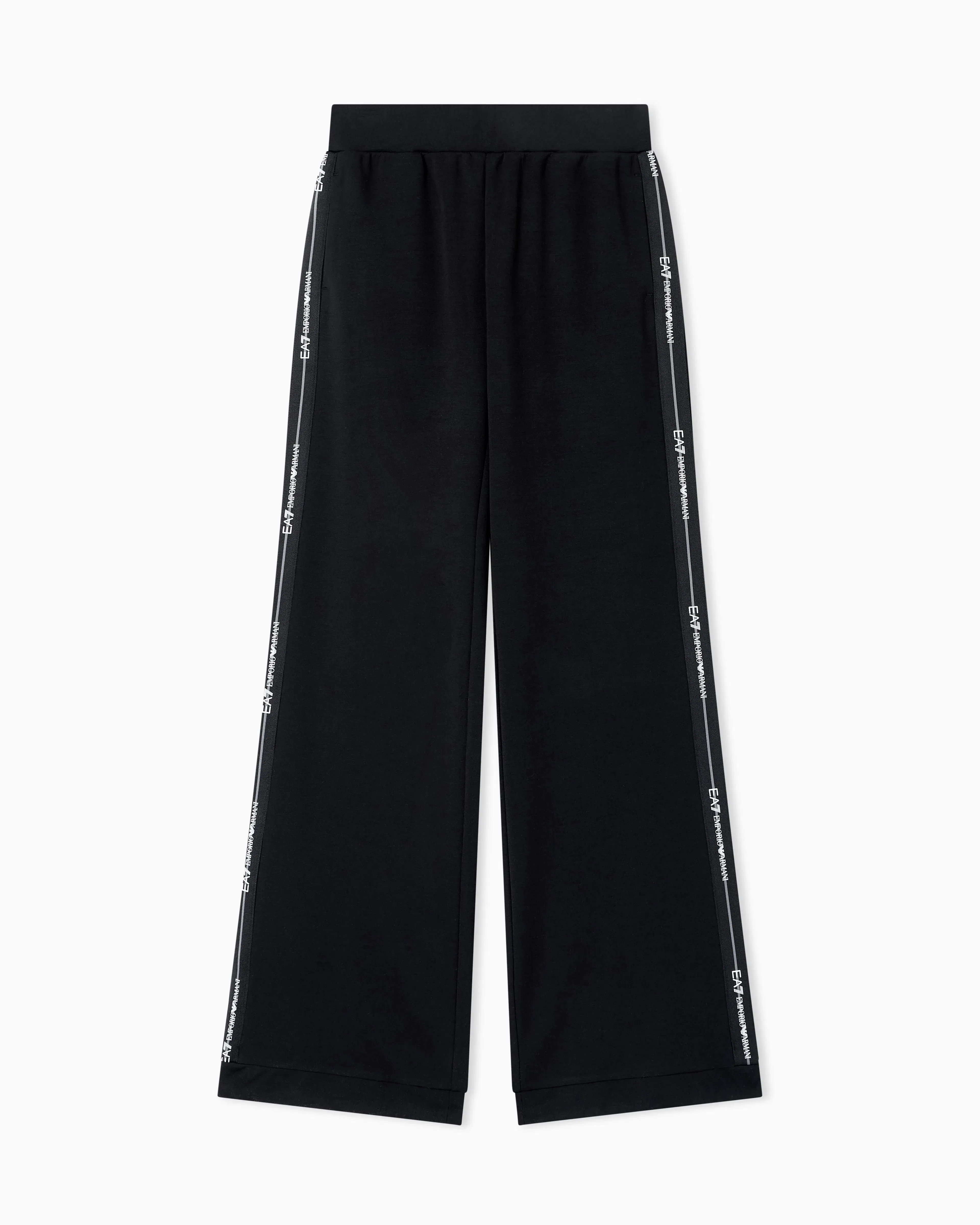 EA7 Logo Series stretch cotton - blend trousers