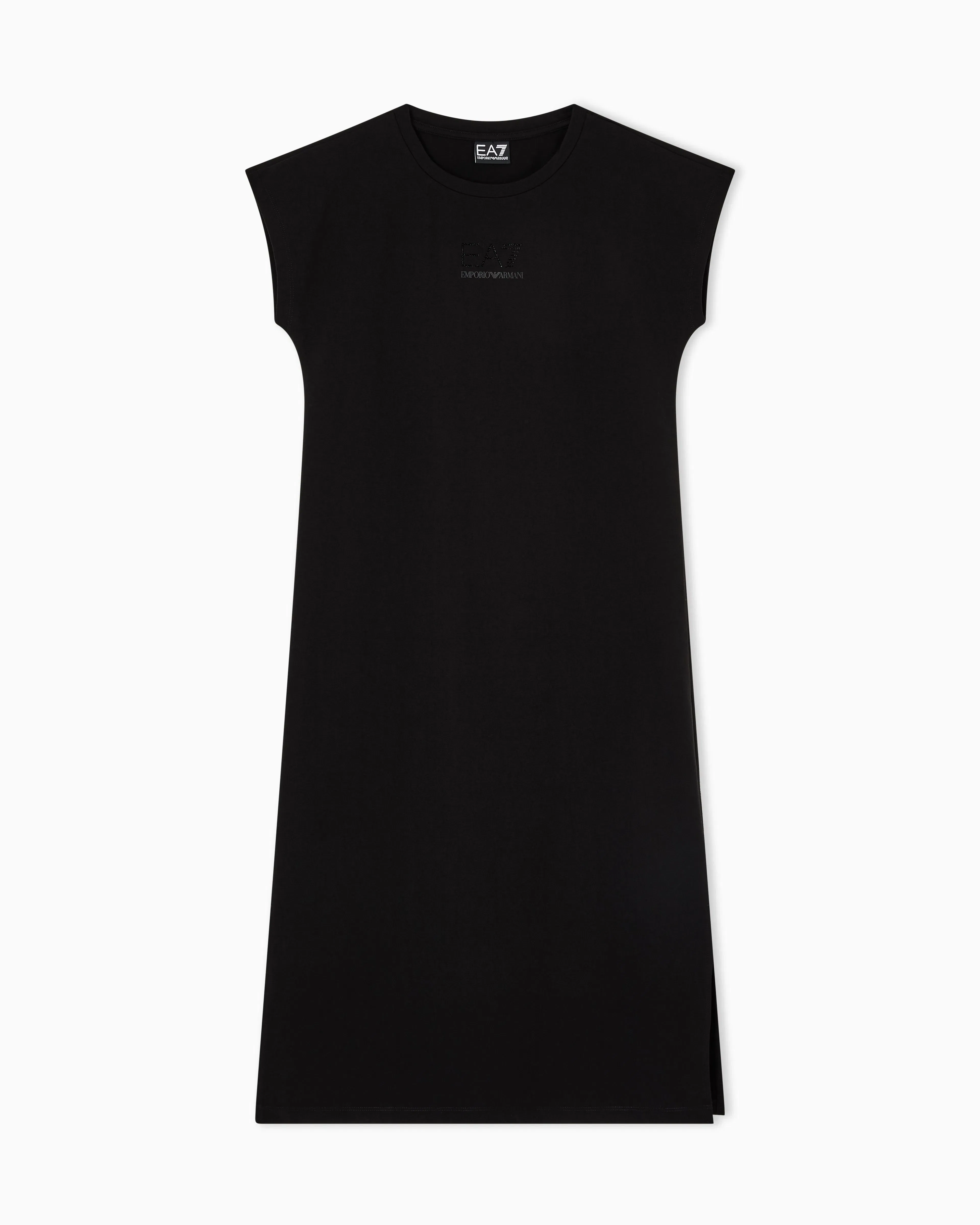 EA7 Logo Series stretch jersey dress