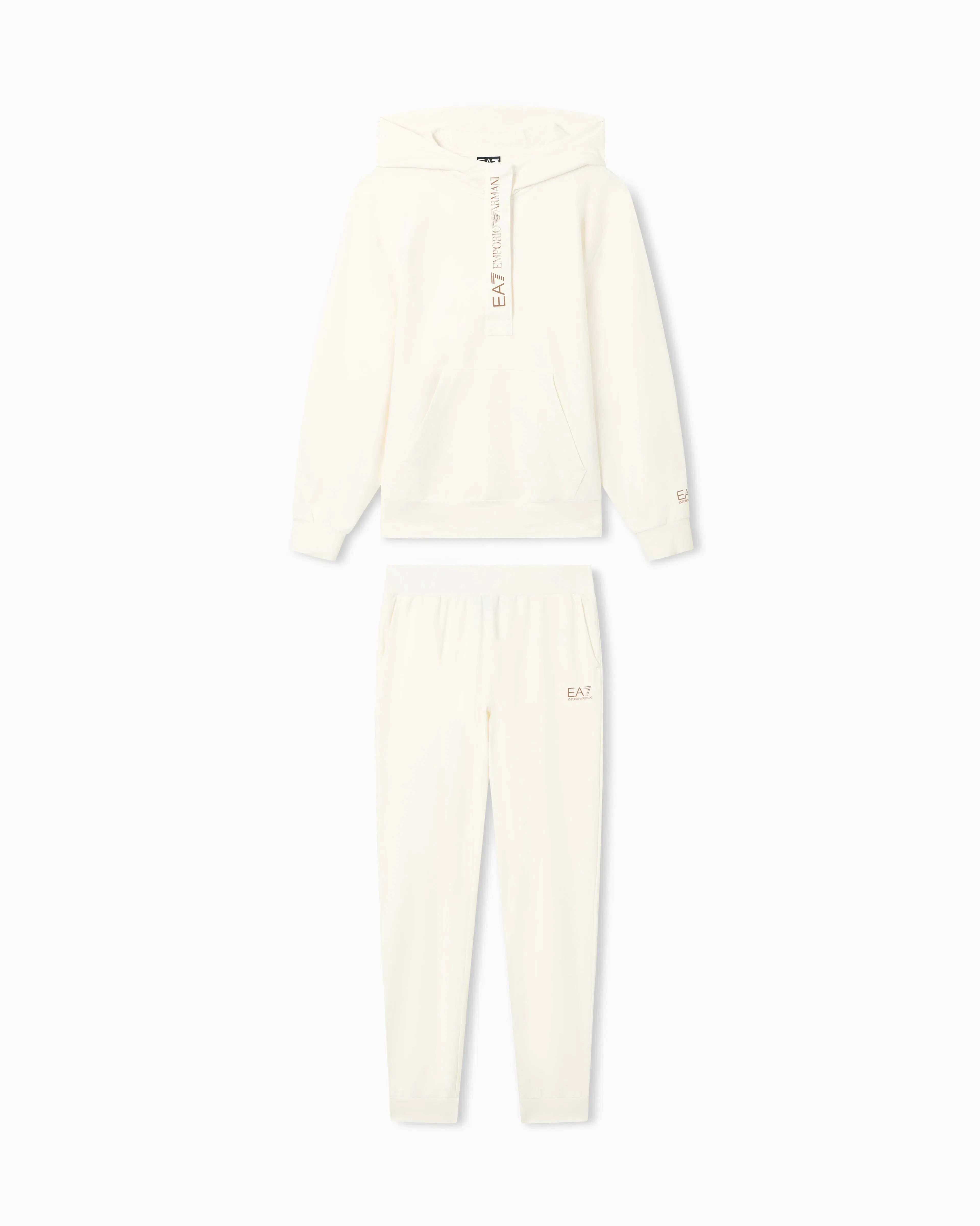 EA7 Stretch cotton jersey hooded tracksuit