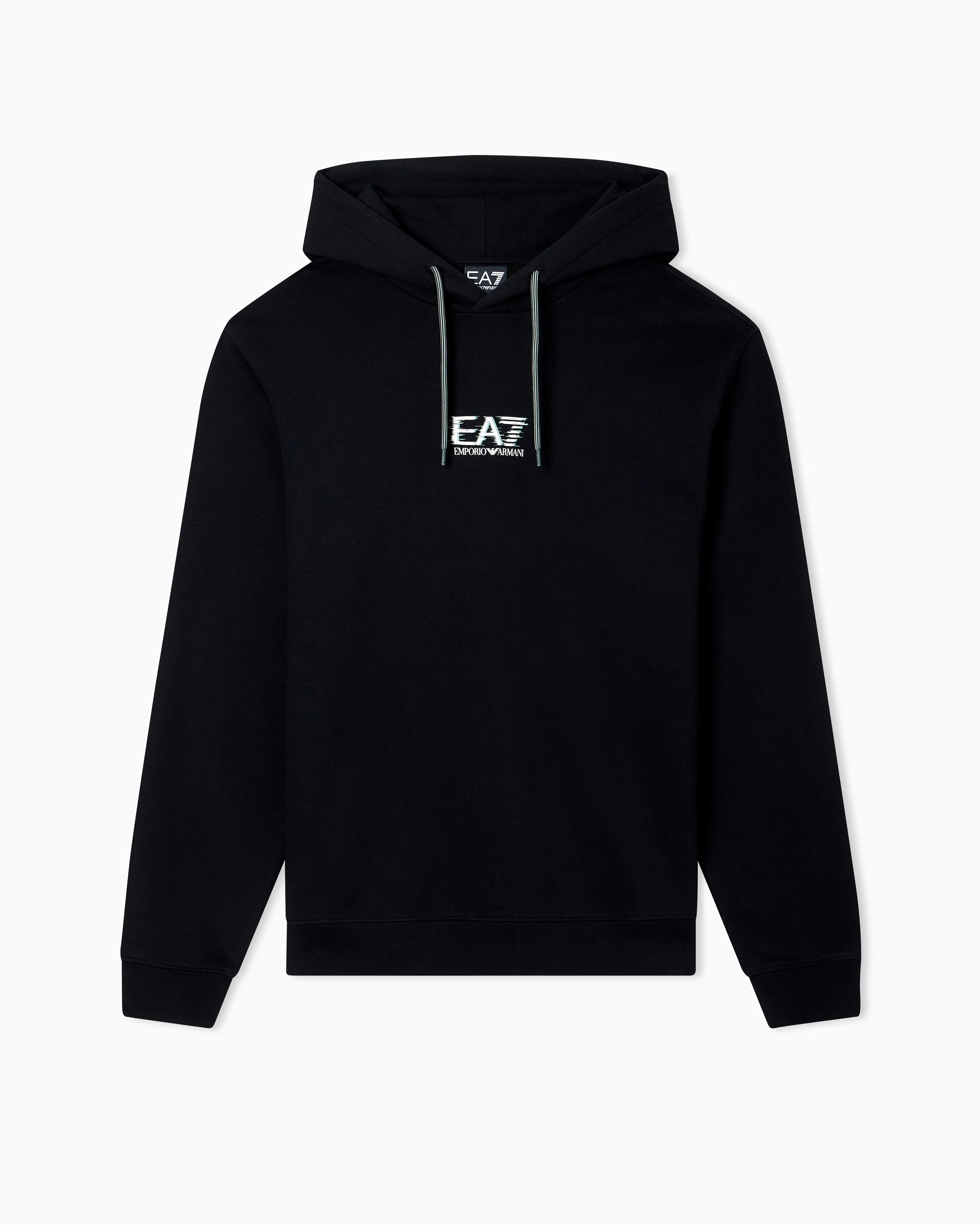 EA7 Visibility cotton hooded sweatshirt