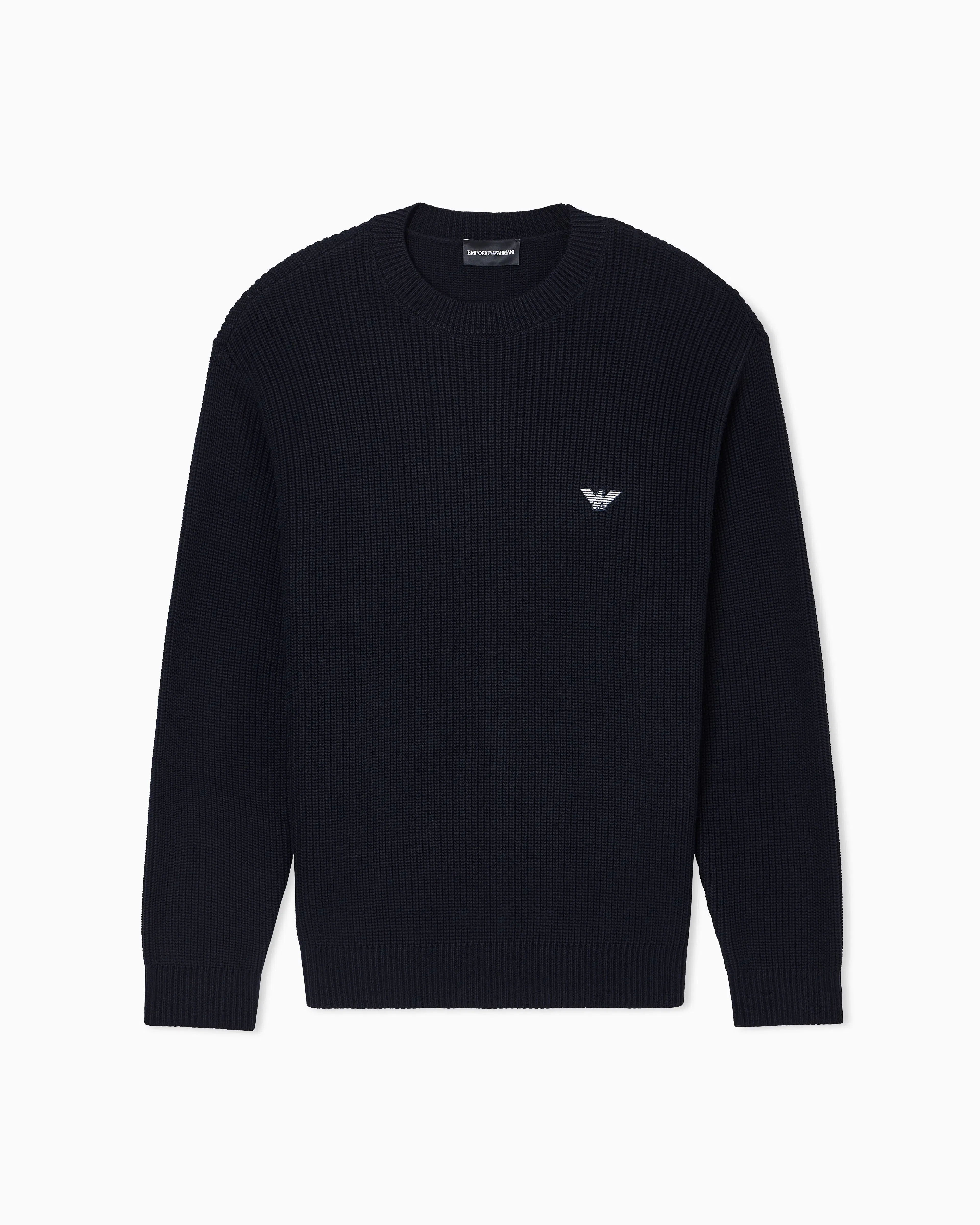 Emporio Armani Half fisherman’s rib knit jumper