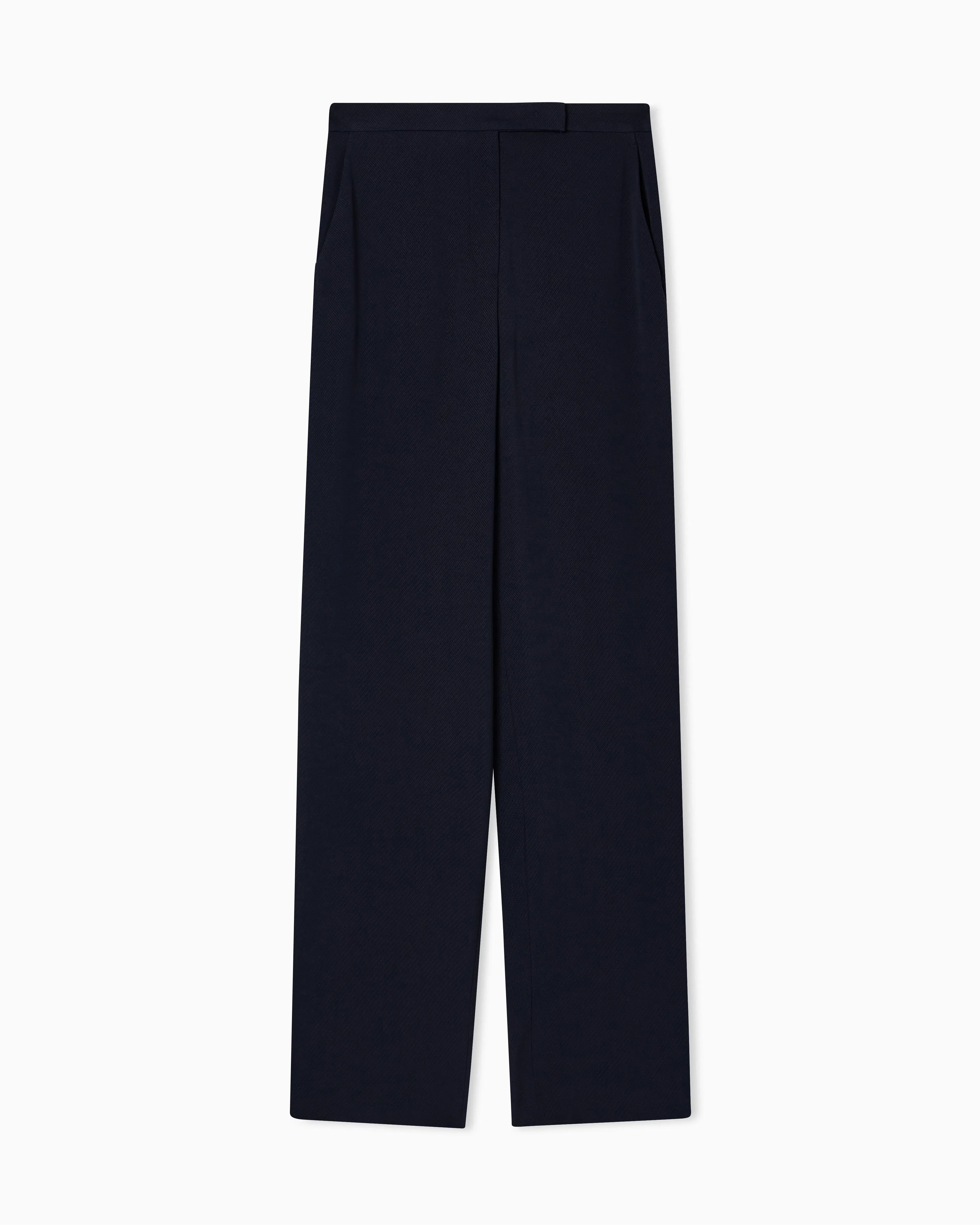 Emporio Armani Icon trousers in fluid armure fabric